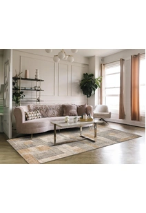 Cremona Geometric Carved Rug