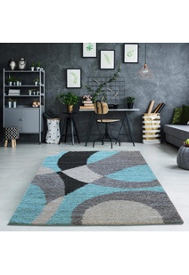 Moss Modern Abstract Shag Rug