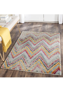 Kara Modern Chevron Striped Rug