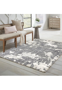 Kupa Modern Grey Shaggy Rug