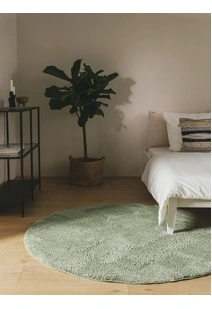 Mojito Plain Green Shaggy Rug