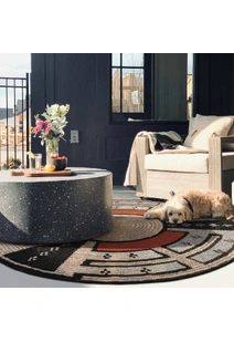 Mystique Geometric Round Rug