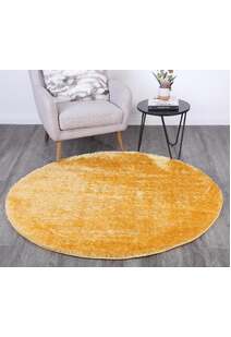 Palace Plain Yellow Shaggy Rug