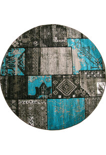 Paris Turquoise Patchwork Rug