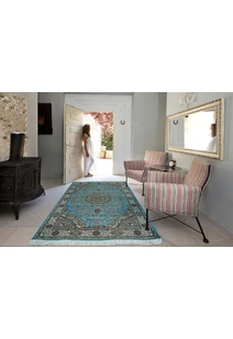 Parsa Blue Medallion Oriental Rug