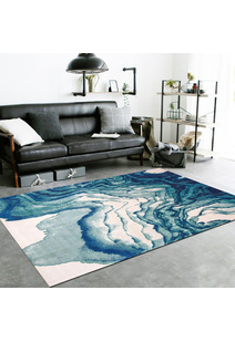 Roma Blue Modern Abstract Rug