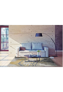 Roma Yellow Modern Abstract Rug