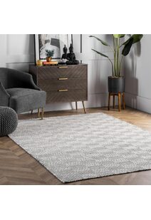 Scandi Ivory Flatweave Wool Rug