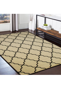 Storm Ivory Trellis Flatweave Rug