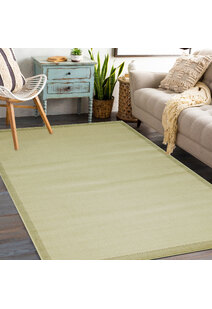 Storm Plain Flatweave Border Rug
