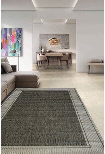 Soleil Ivory Border Flatweave Rug