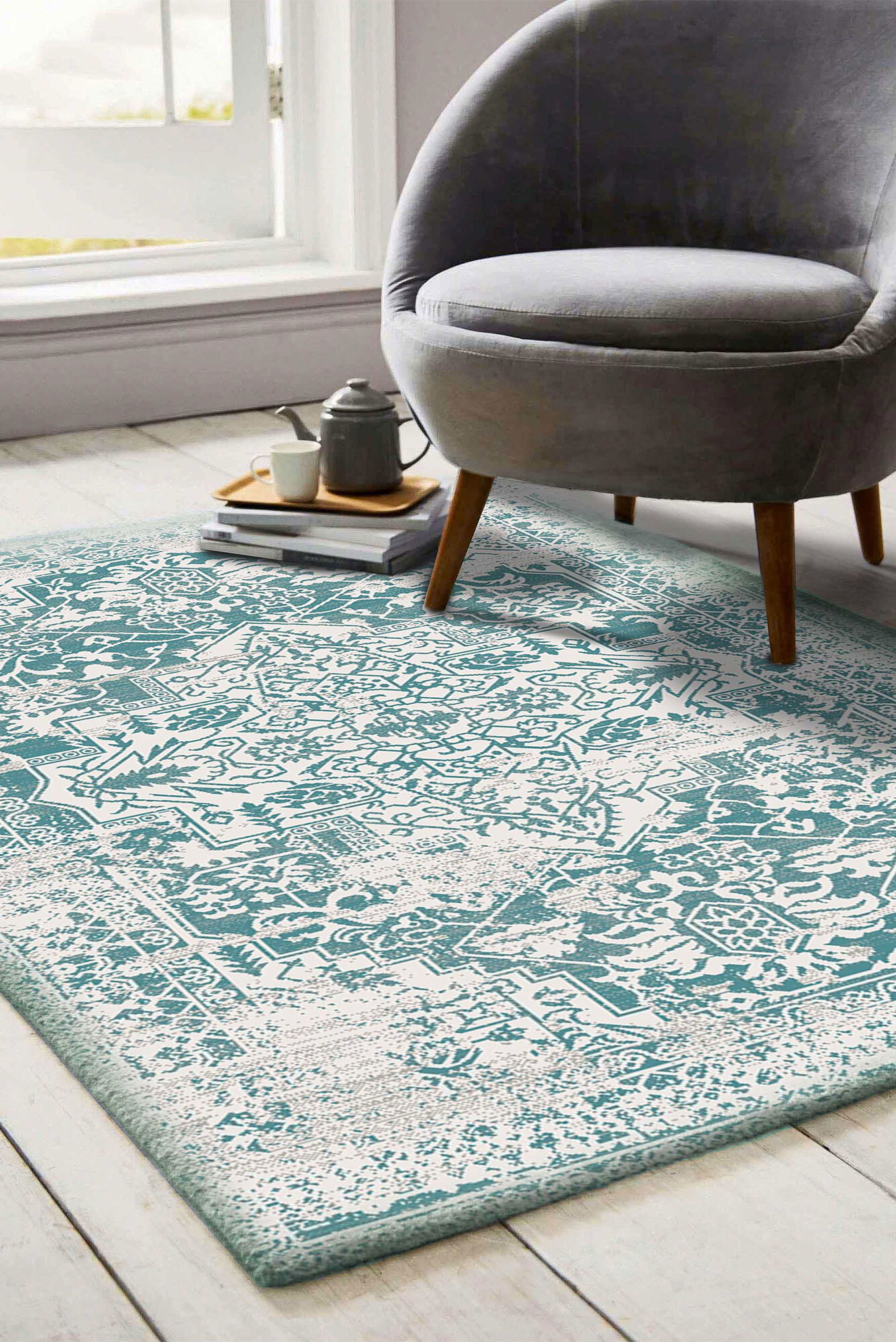 Sophia Medallion Rug Turquoise Rugs Free Shipping