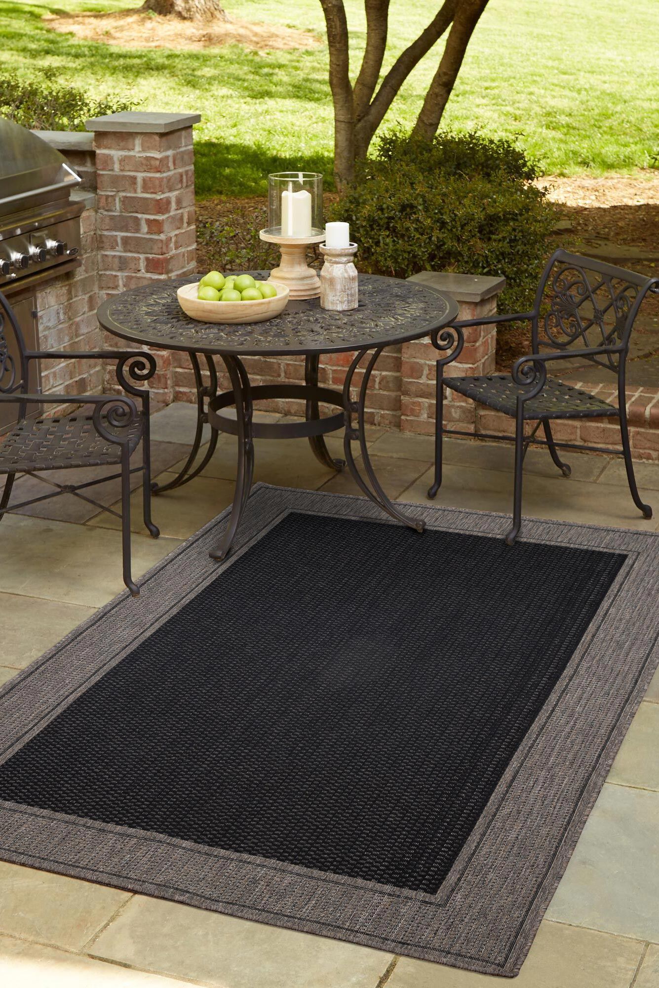 Soleil Beige Border Flatweave Rug(Size 230 x 160cm)