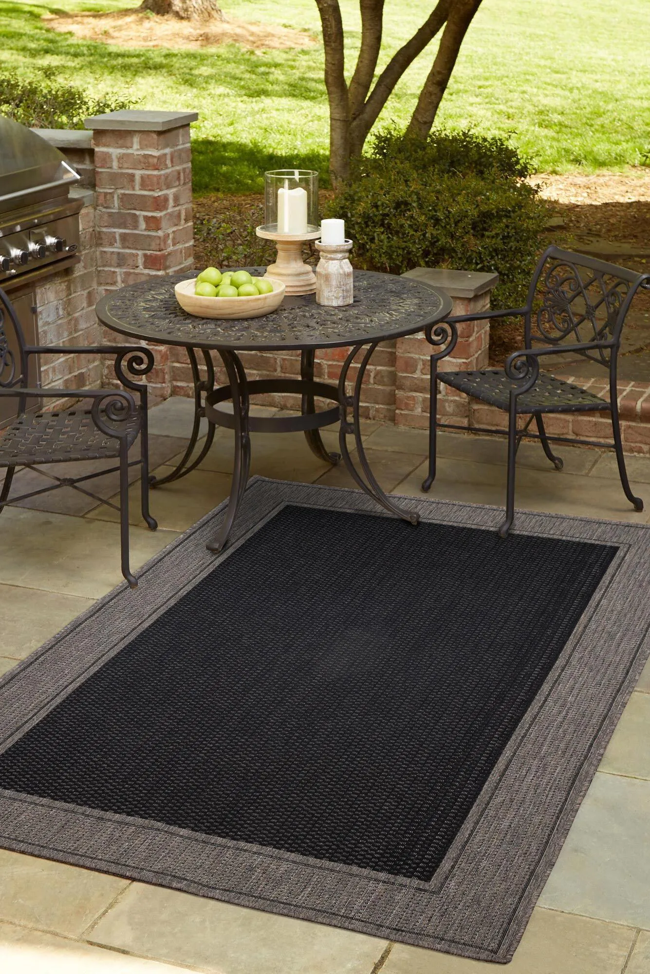 Large View Soleil Beige Border Flatweave Rug(Size 170 x 120cm)