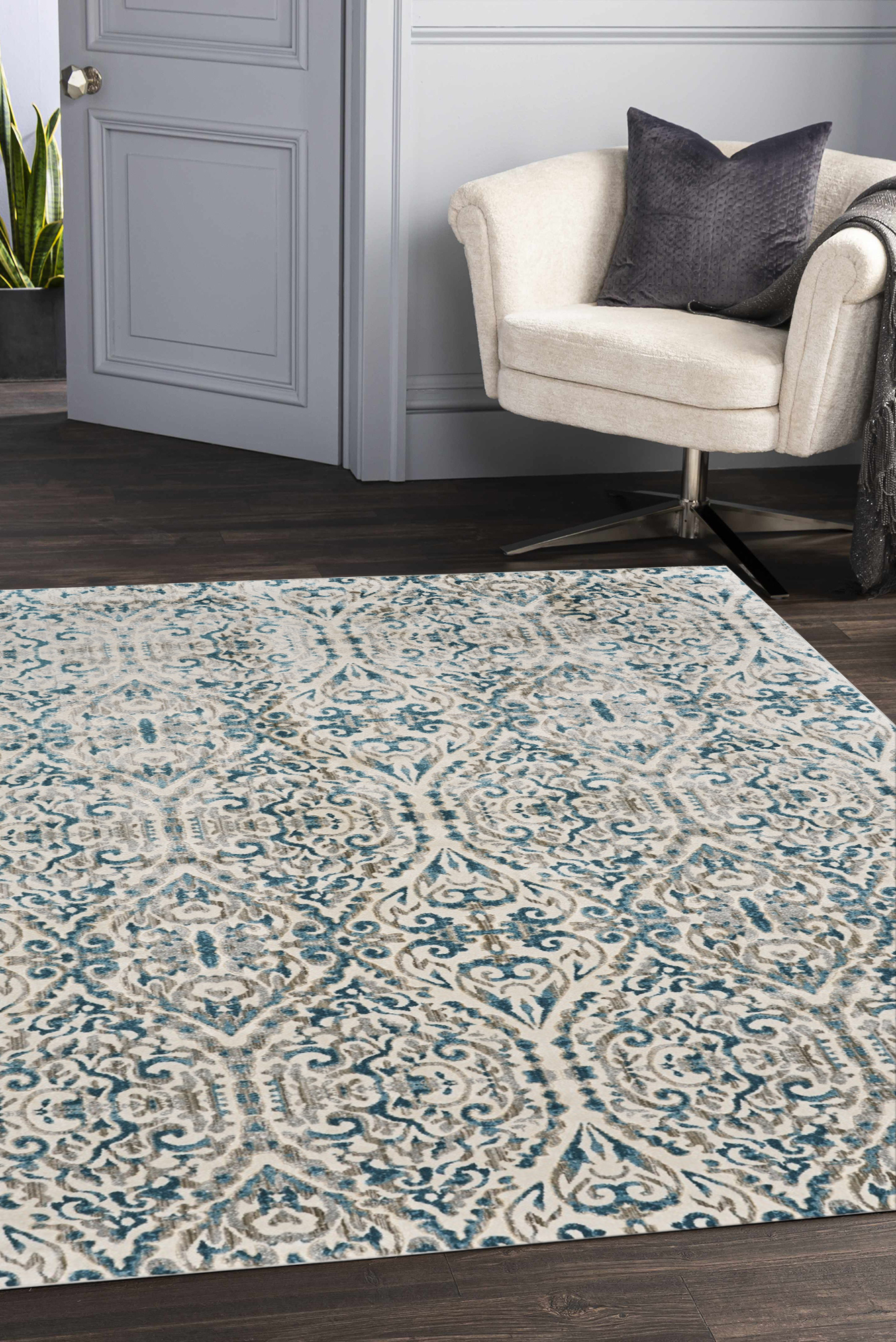 Melissa Contemporary Floral Rug(Size 170 x 120cm)