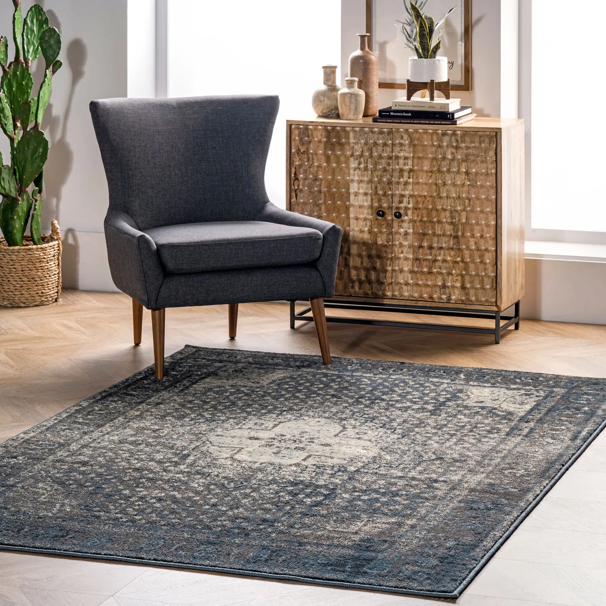 Ugo Overdyed Medallion Rug