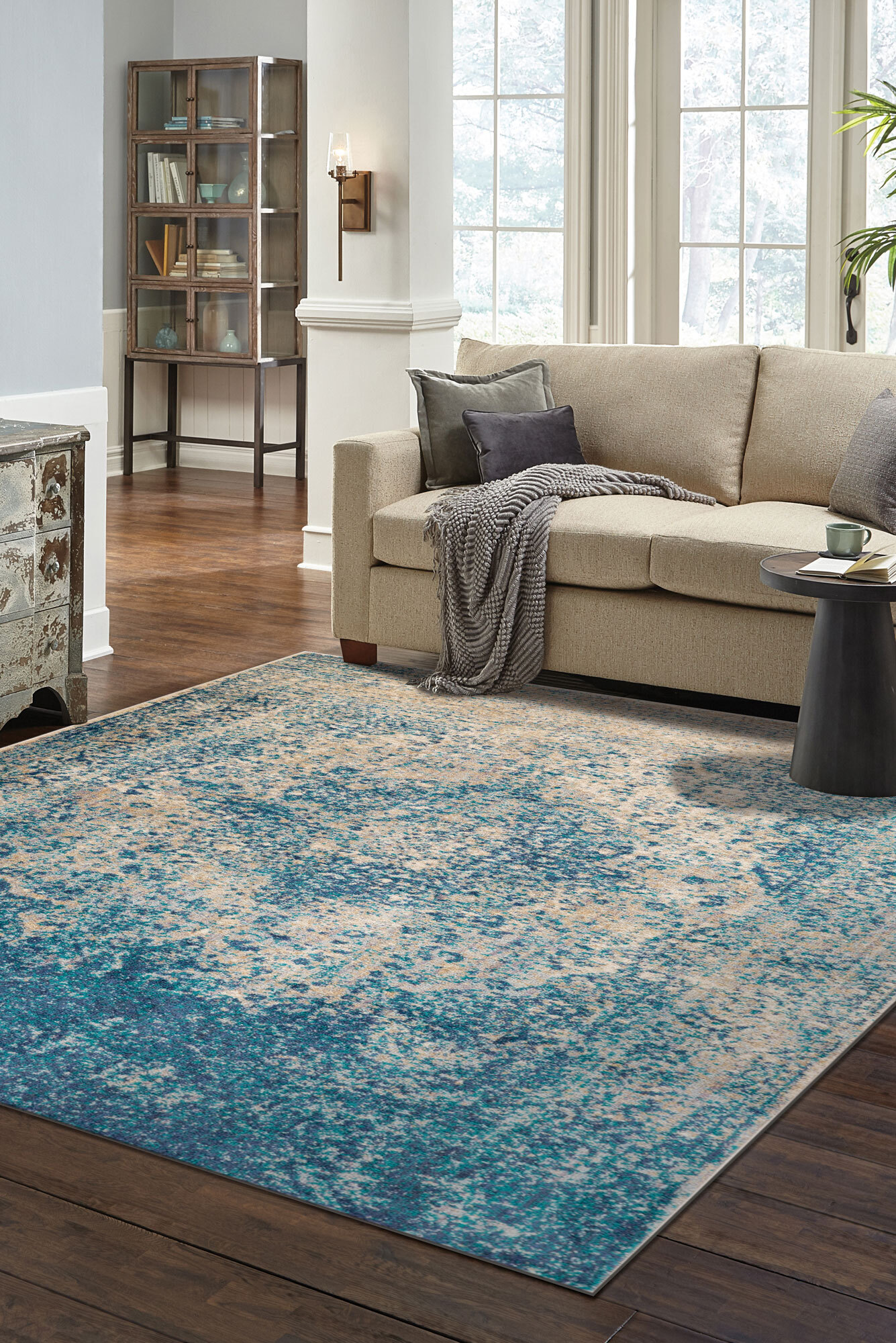 Ares Transitional Medallion Rug(Size 170 x 120cm)