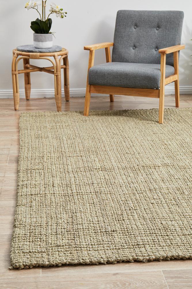 Agra Tan Hand Loomed Jute Rug(Size 270 x 180cm)