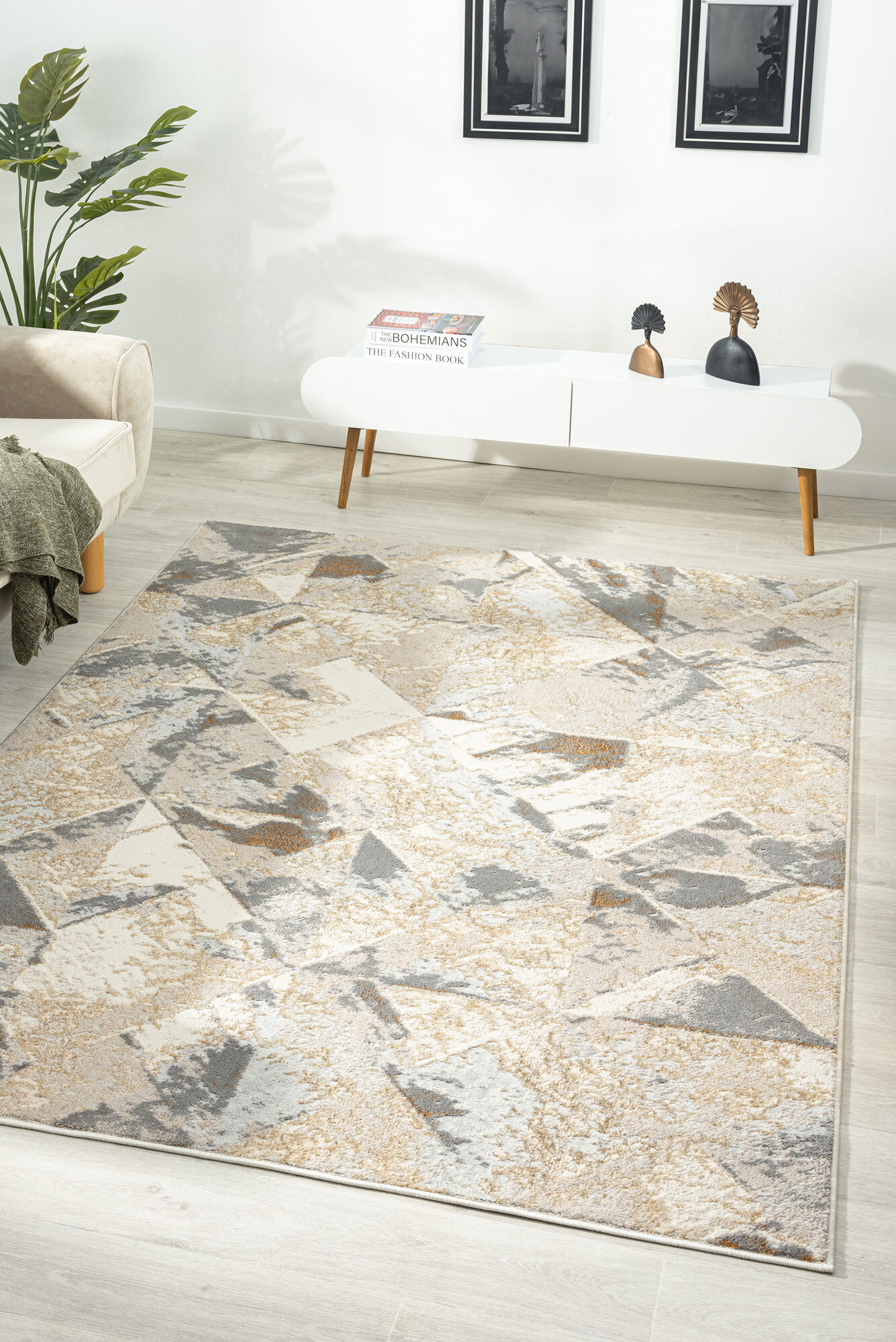Alabaster Abstract Rug(Size 170 x 120cm)