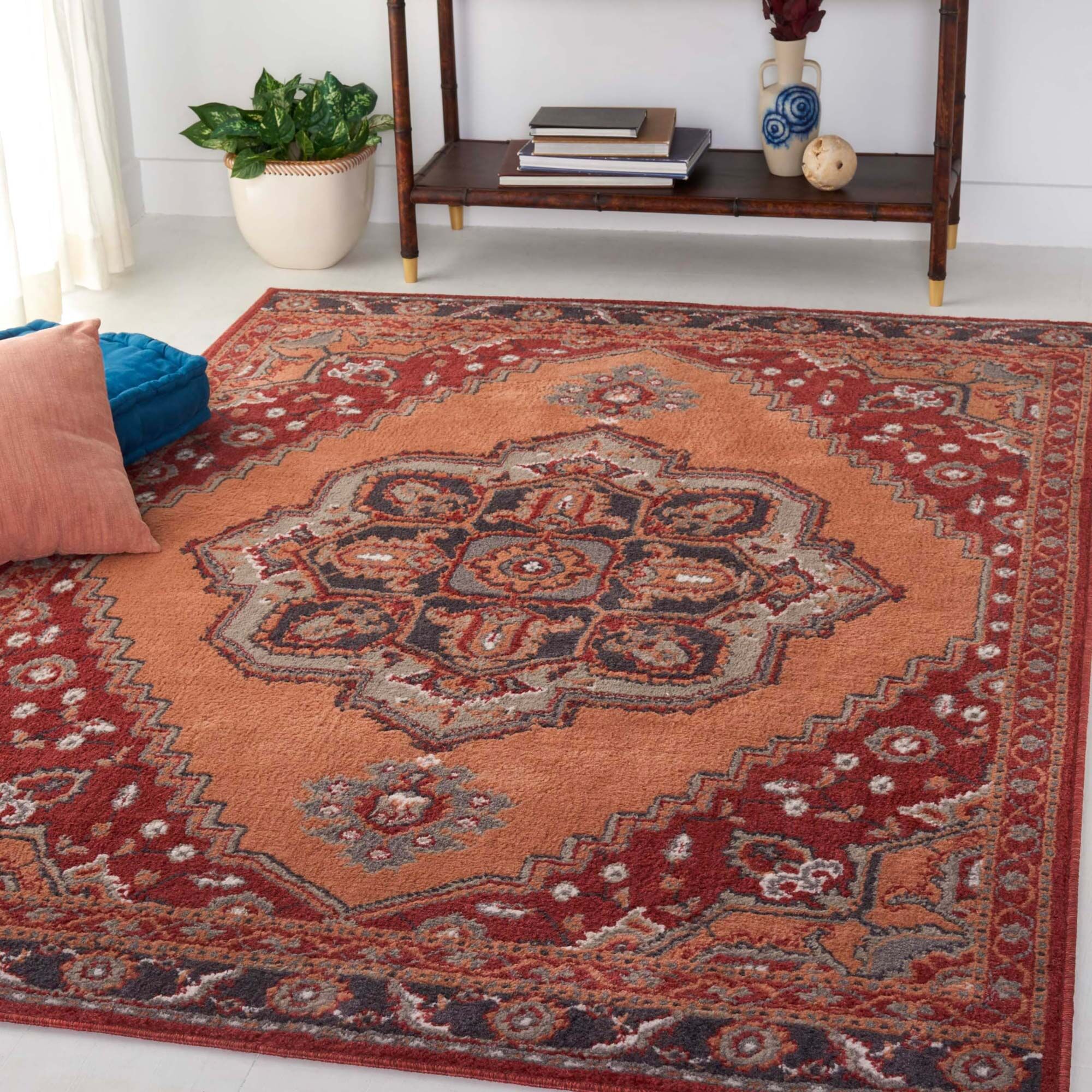 Large View Alfa Traditional Medallion Rug