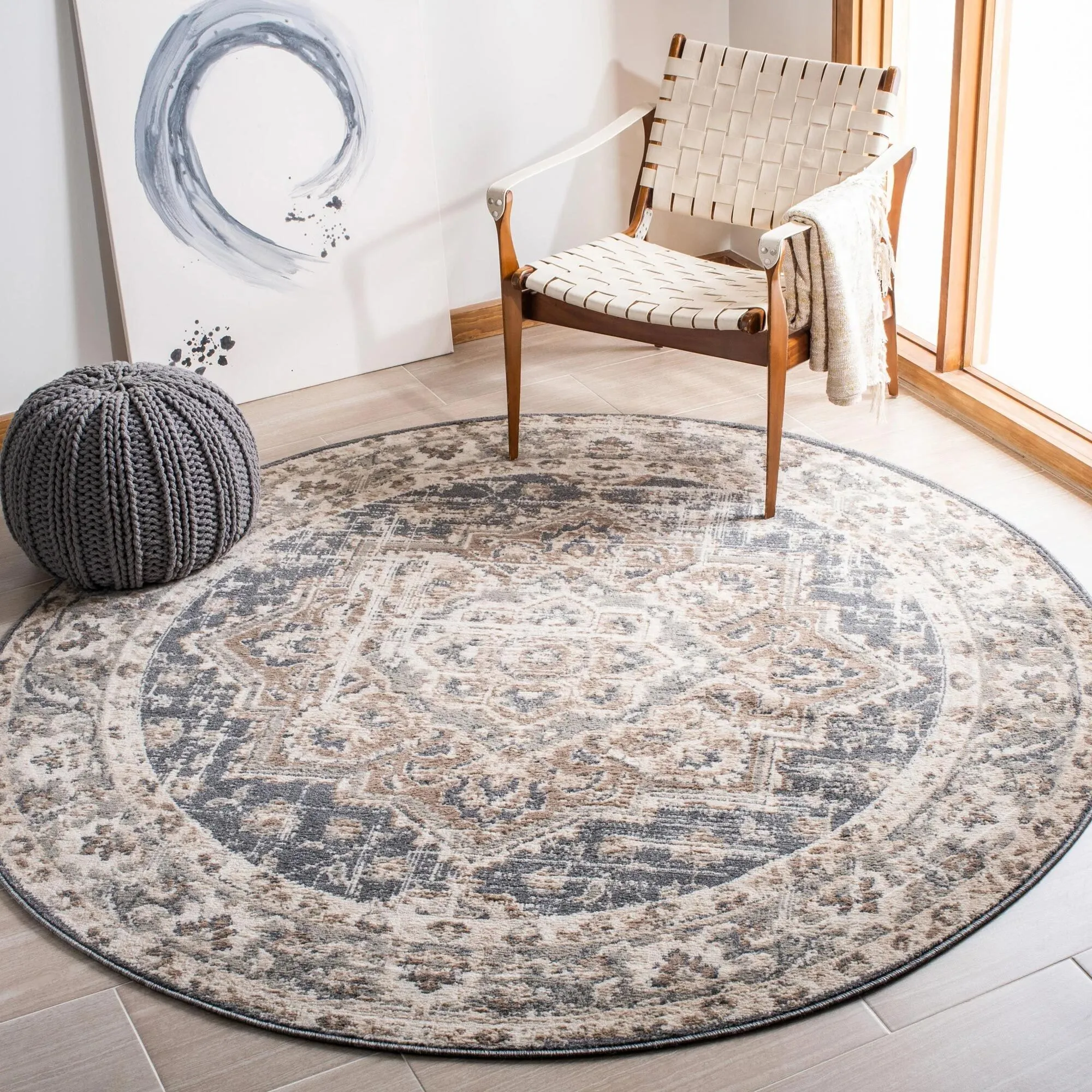 Large View Alfa Traditional Medallion Rug