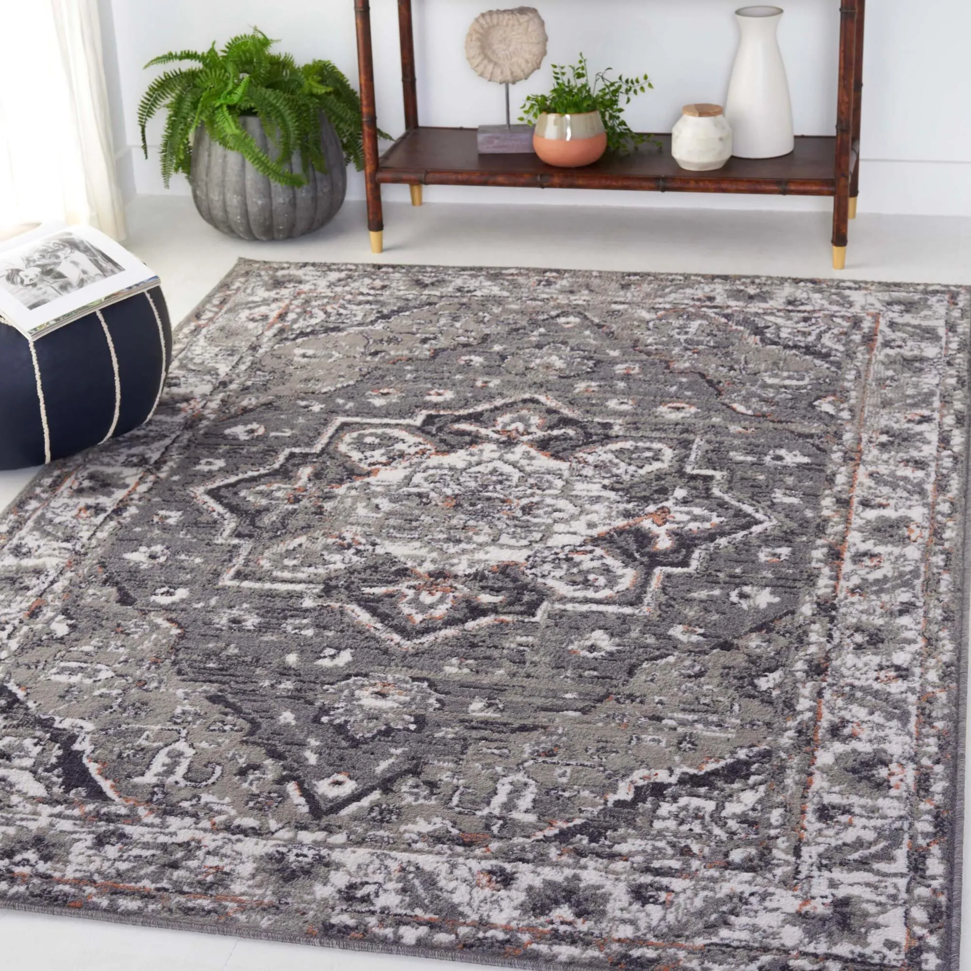 Large View Alfa Traditional Medallion Rug