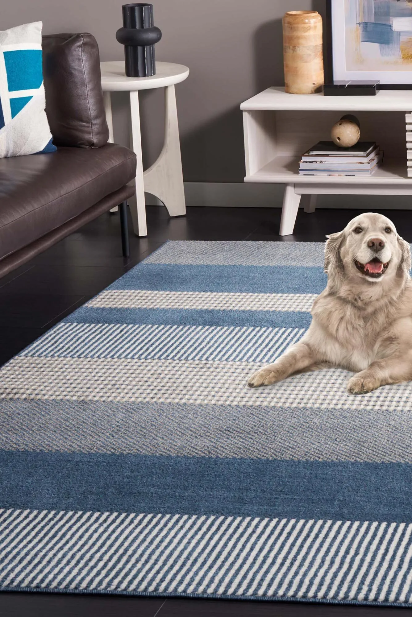 Alfa Contemporary Striped Rug(Size 230 x 67cm) RUNNER
