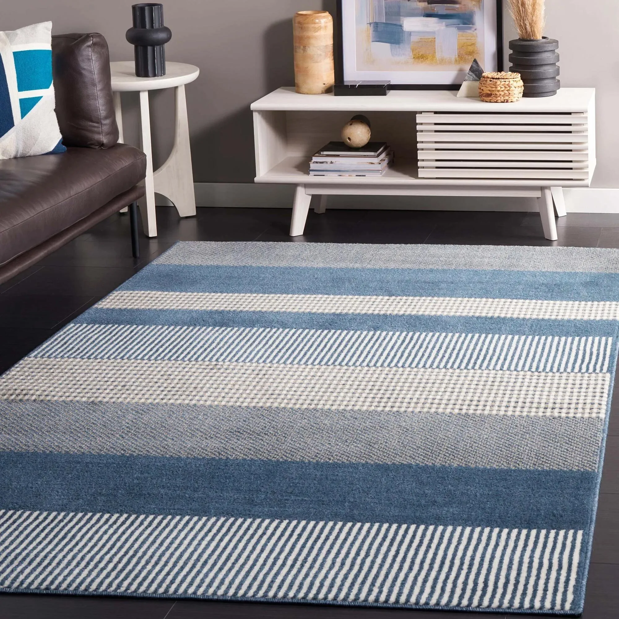 Alfa Contemporary Striped Rug