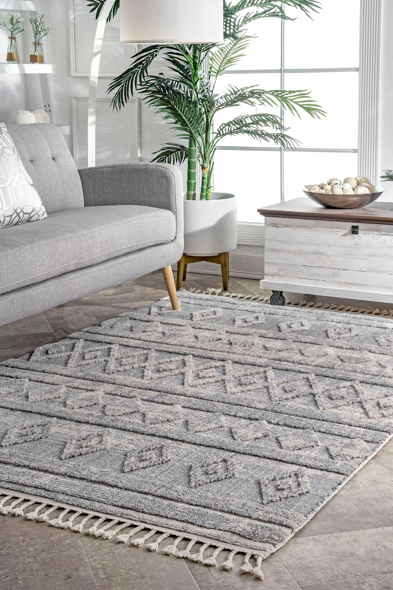 Large View Aroma Textured Moroccan Rug(Size 180 x 120cm)