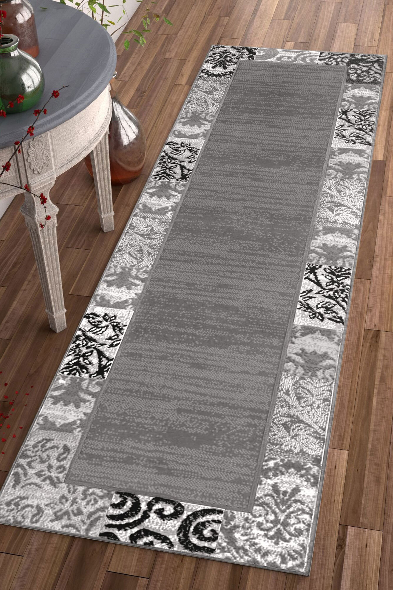 Large View Americo Floral Border Rug