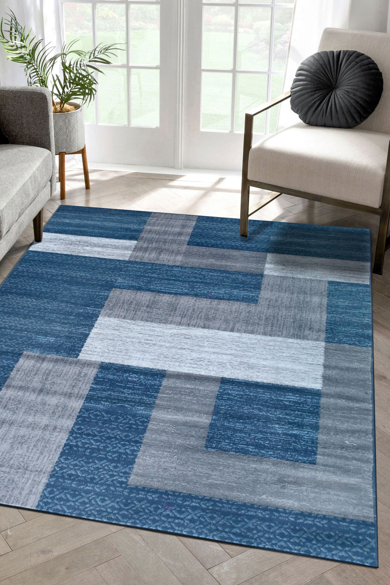 Americo Modern Geometric Rug(Size 220 x 150cm)