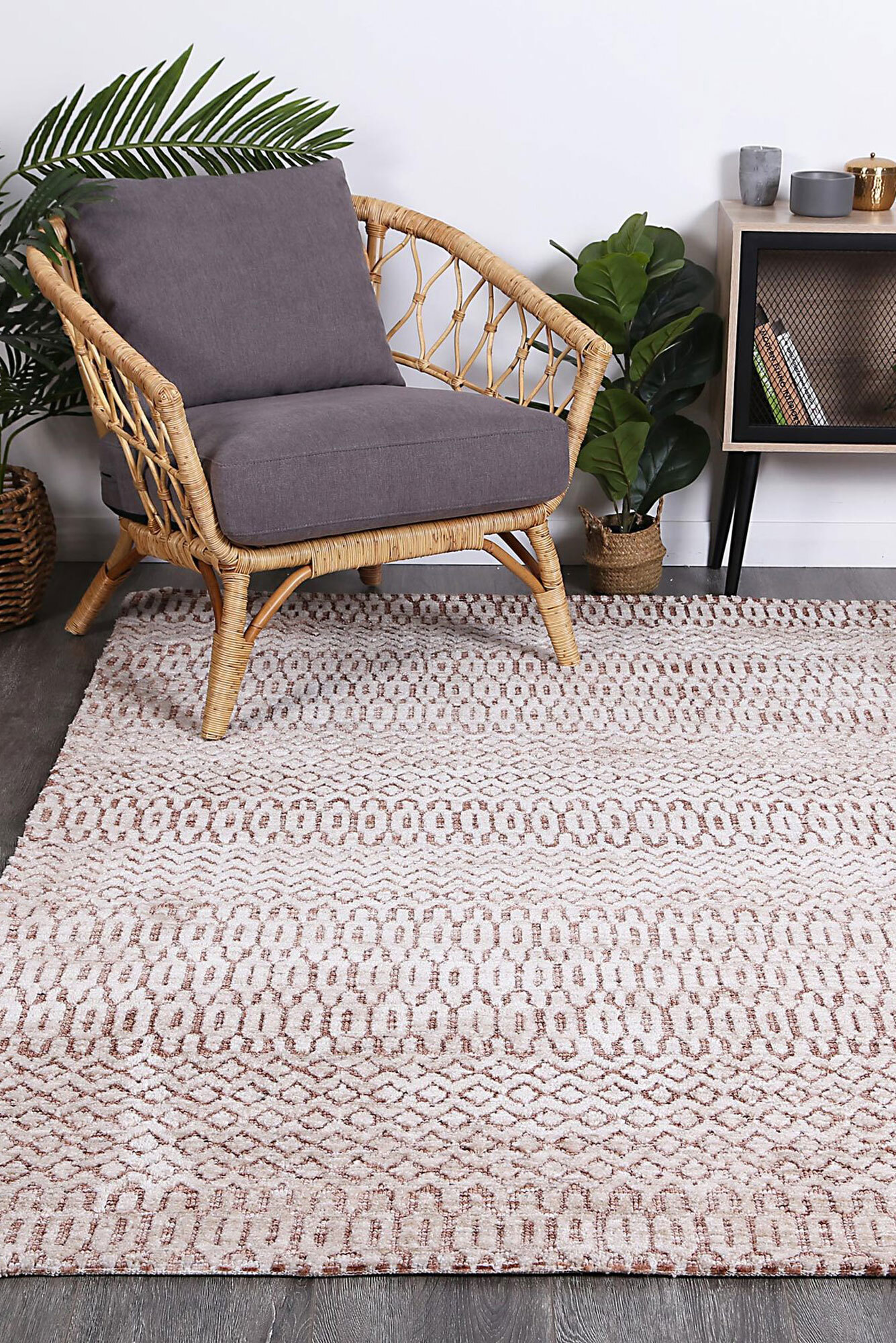 Large View Amir Geometric Flatweave Rug(Size 230 x 160cm)