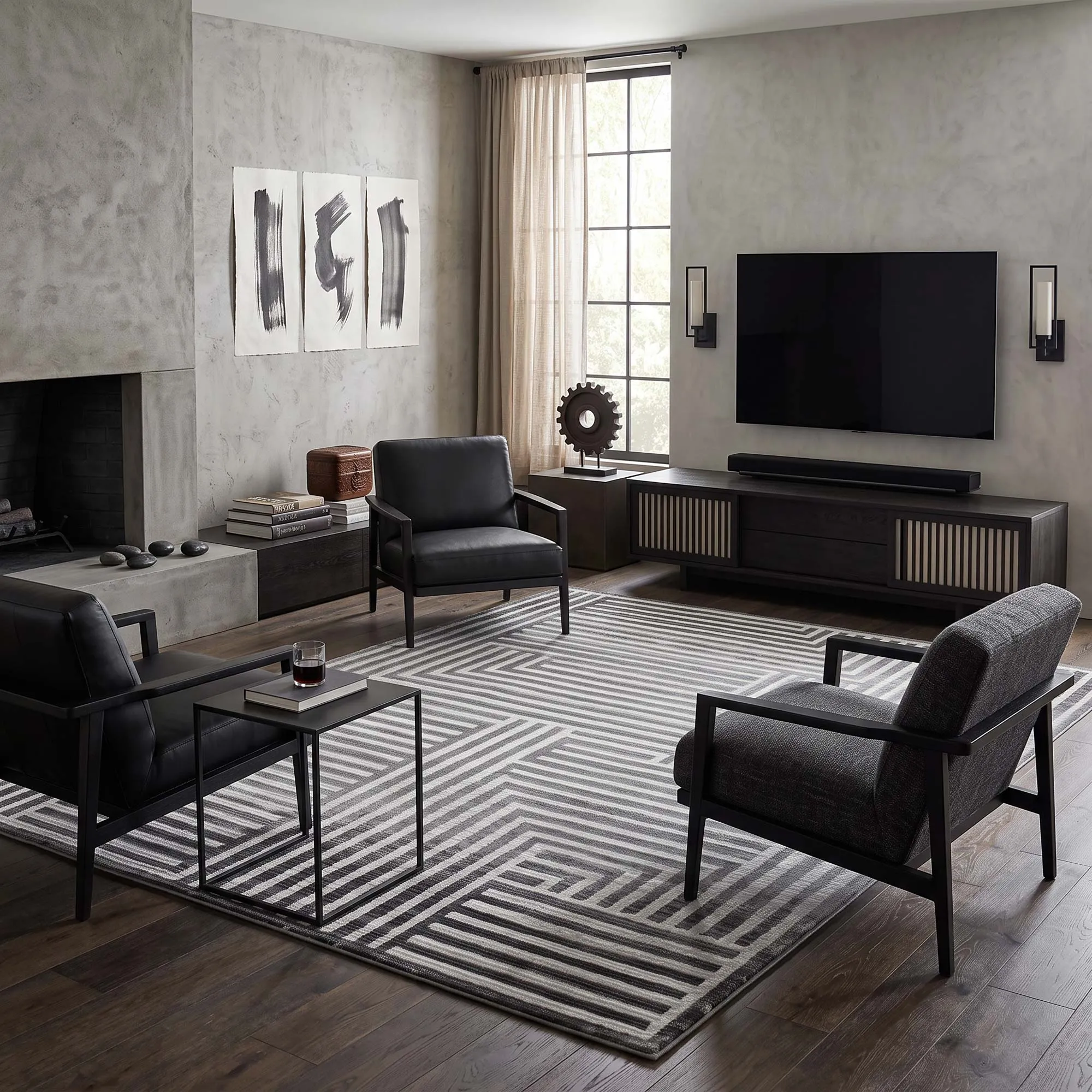 Amigo Geometric Lines Rug 