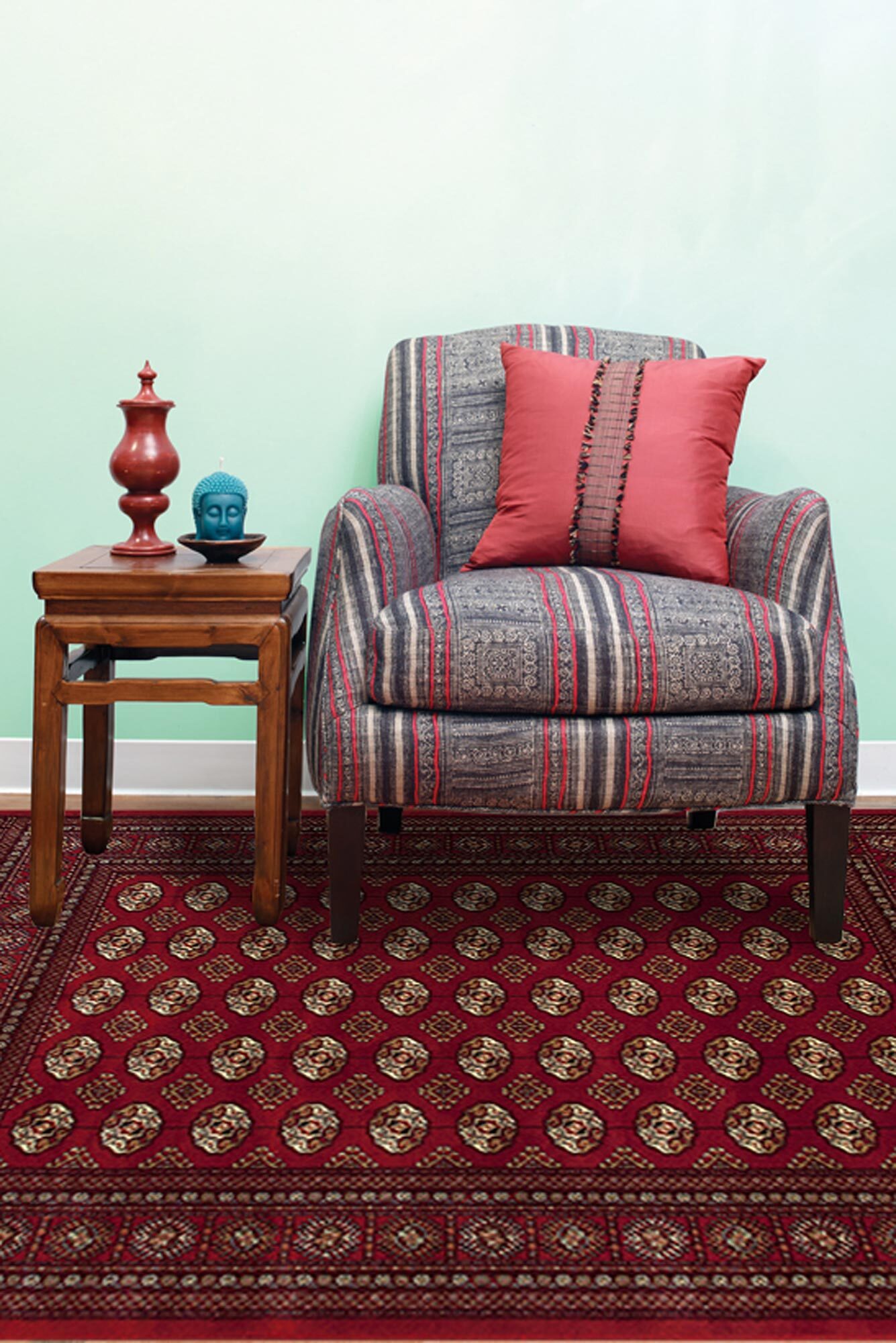 Red Tribal Afghan Medallion Rug(Size 170 x 120cm)