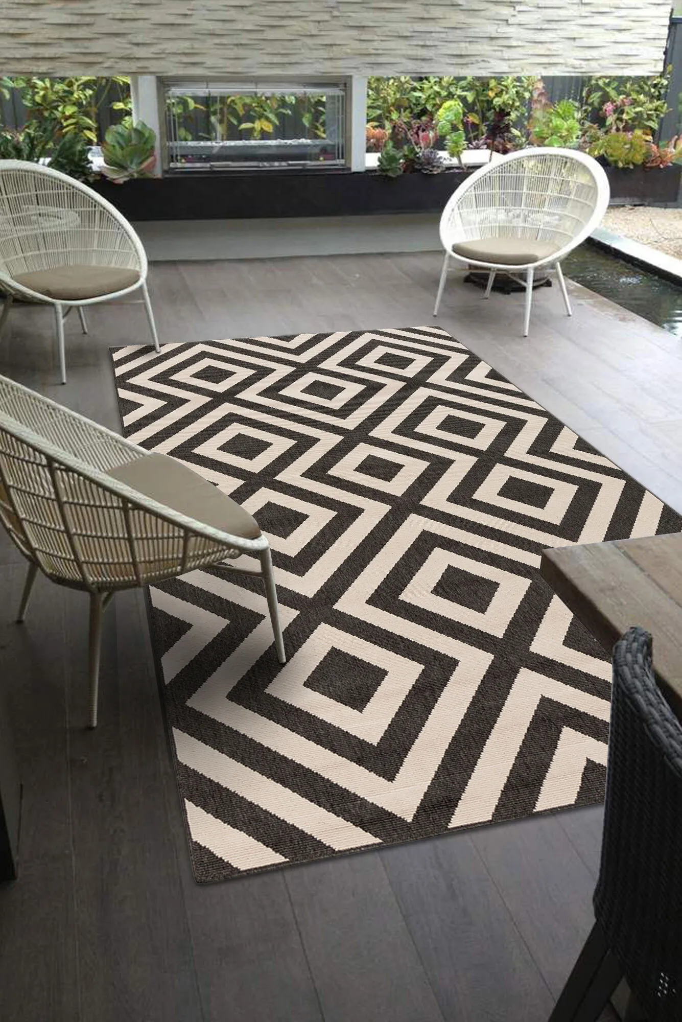 Ambient Geometric Outdoor Rug(Size 230 x 160cm)
