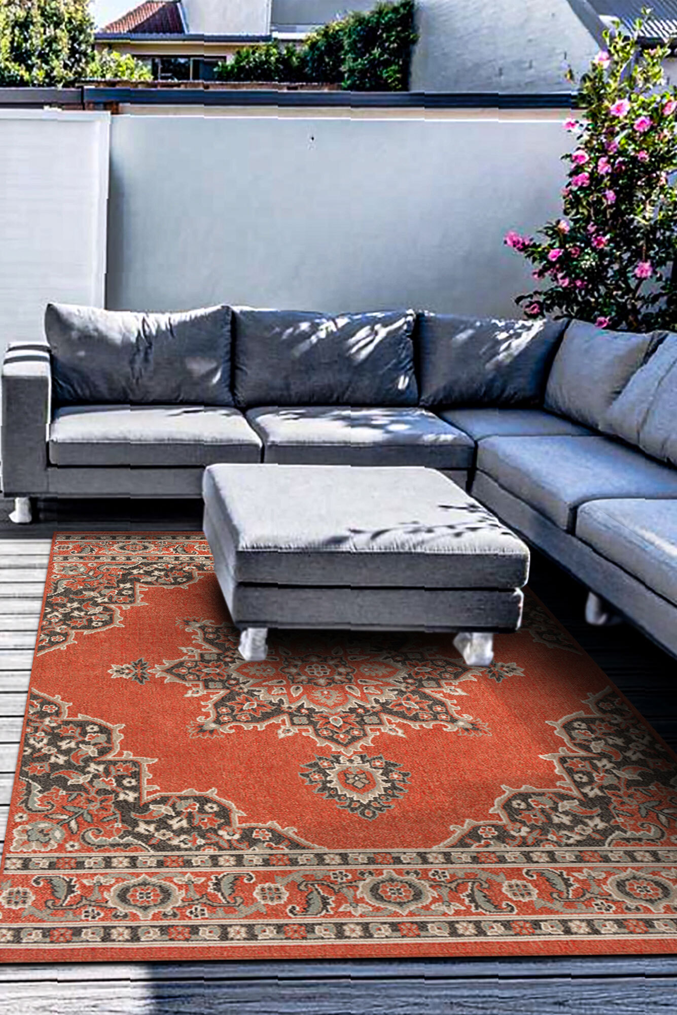 Ambient Medallion Outdoor Rug(Size 230 x 160cm)