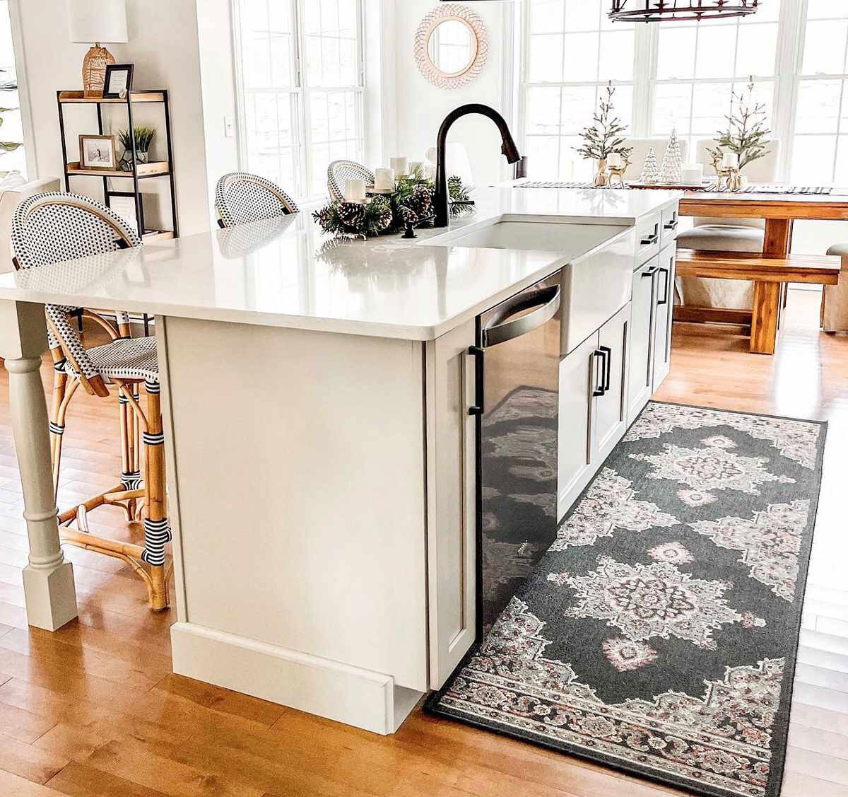 Large View Ambient Brown Medallion Rug
