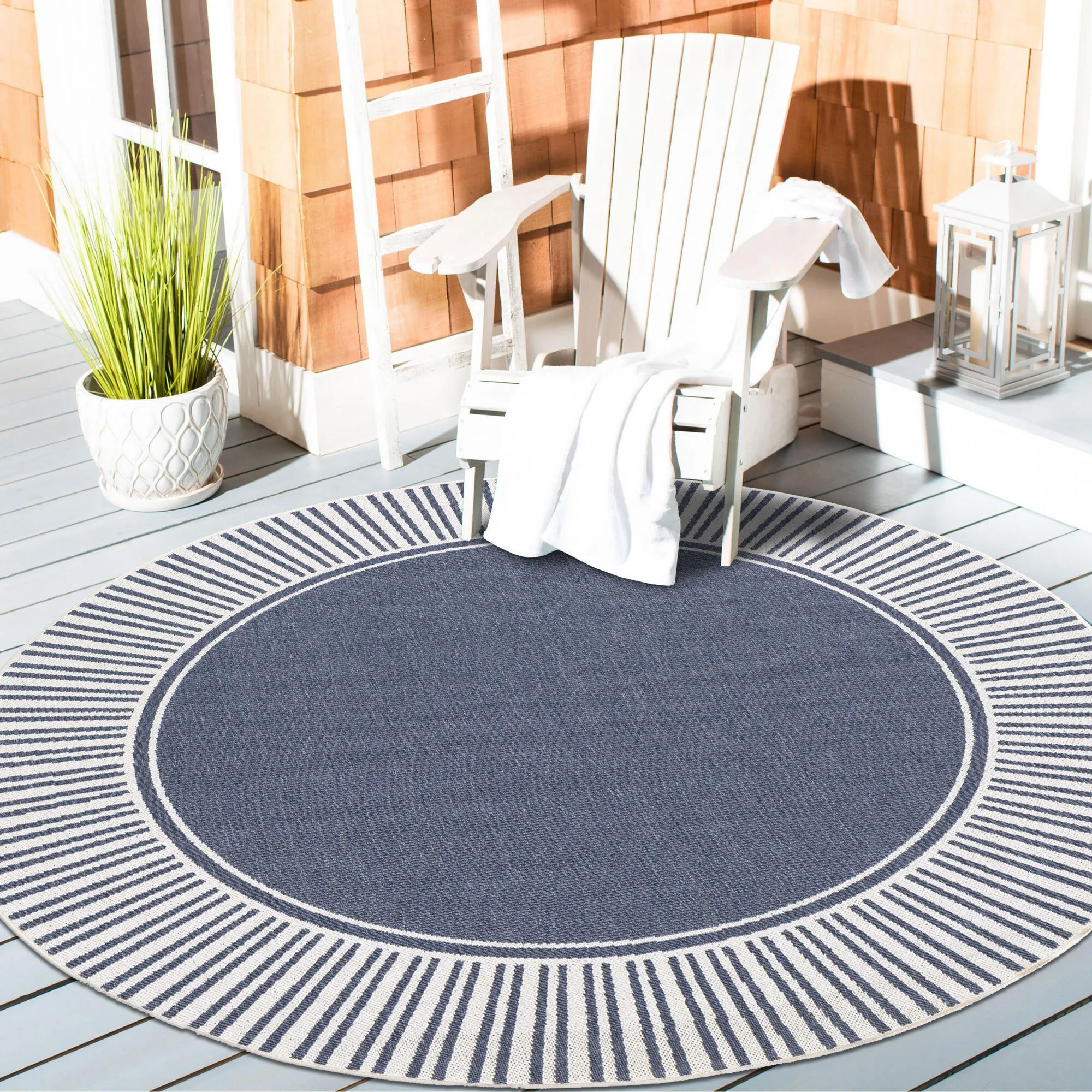 Large View Ambient Blue Indoor Outdoor Rug