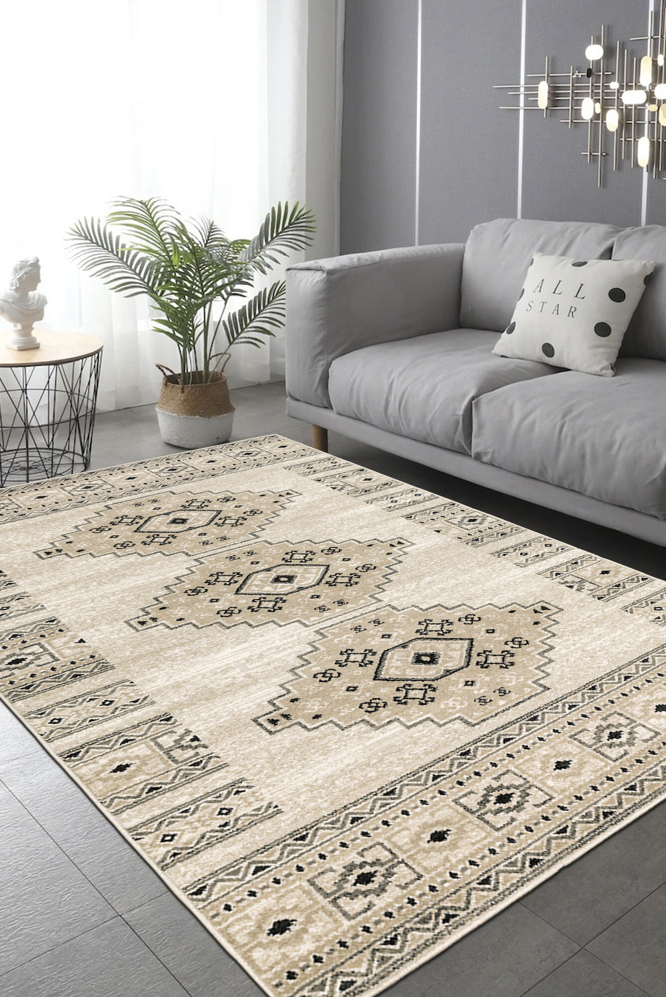 Adel Contemporary Medallion Rug(Size 220 x 150cm)