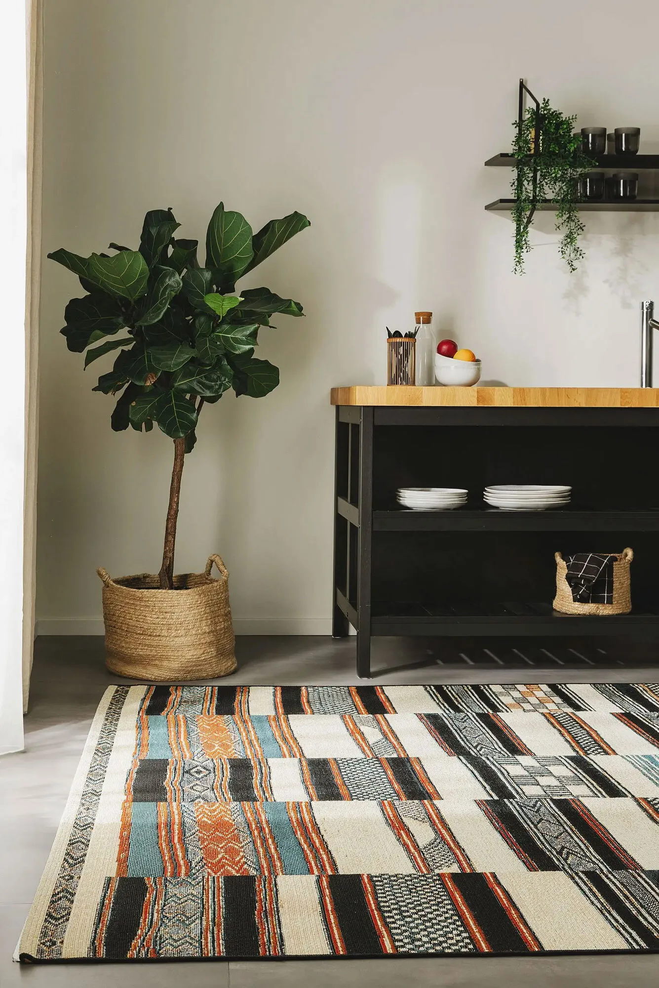 Aperto Tribal Geometric Rug(Size 240 x 80cm) RUNNER
