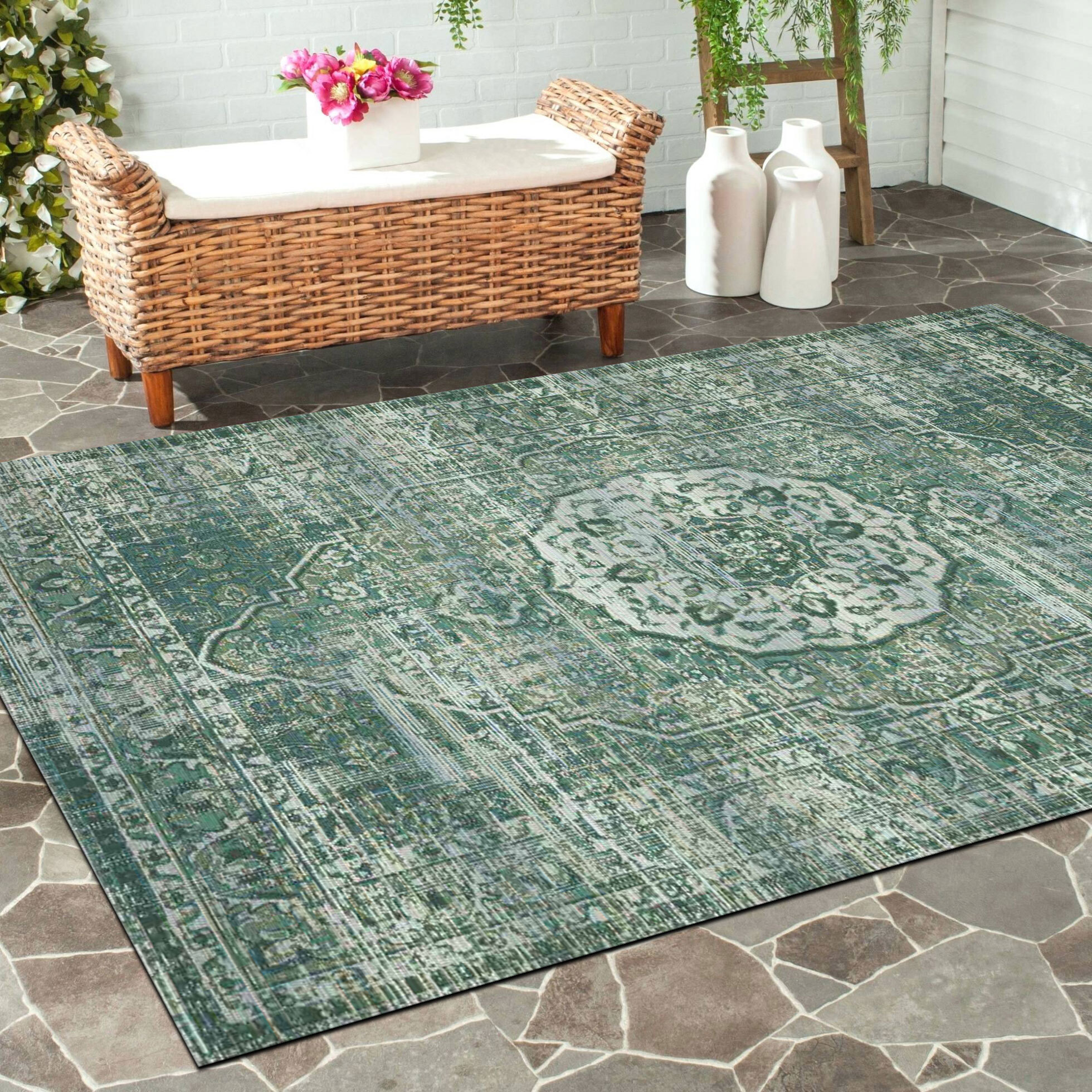 Large View Aperto Medallion Flatweave Rug