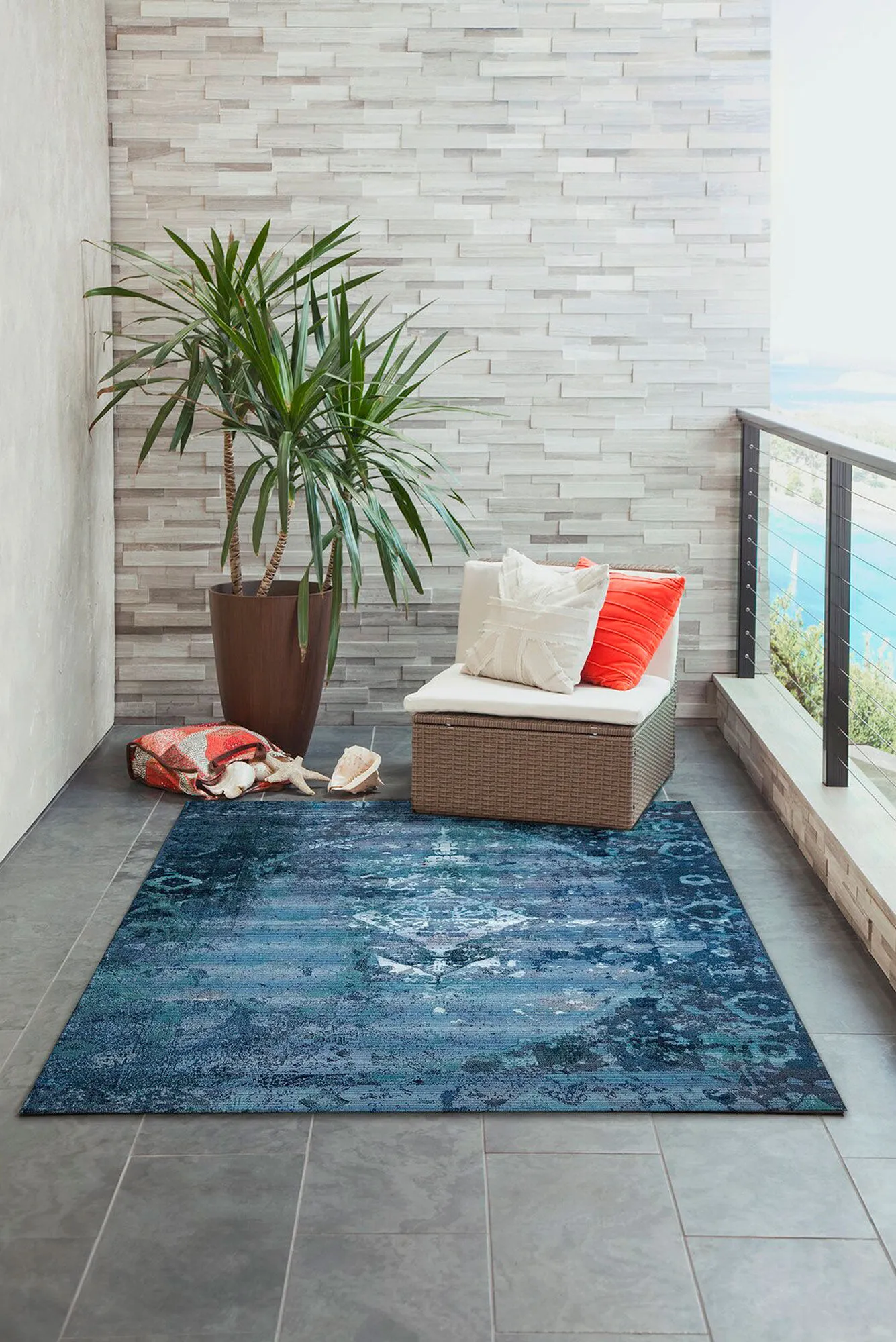 Aperto Transitional Blue Rug(Size 235 x 160cm)