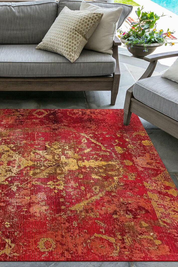 Large View Aperto Transitional Red Rug(Size 235 x 160cm)