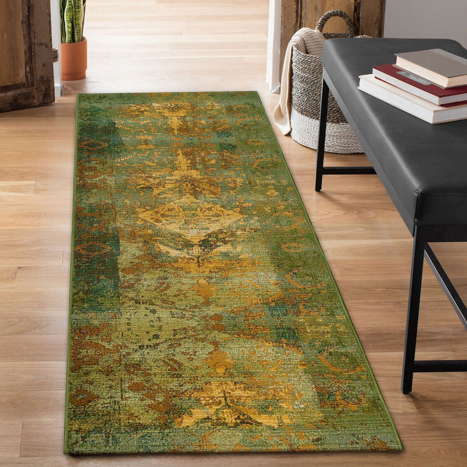 Large View Aperto Transitional Green Rug
