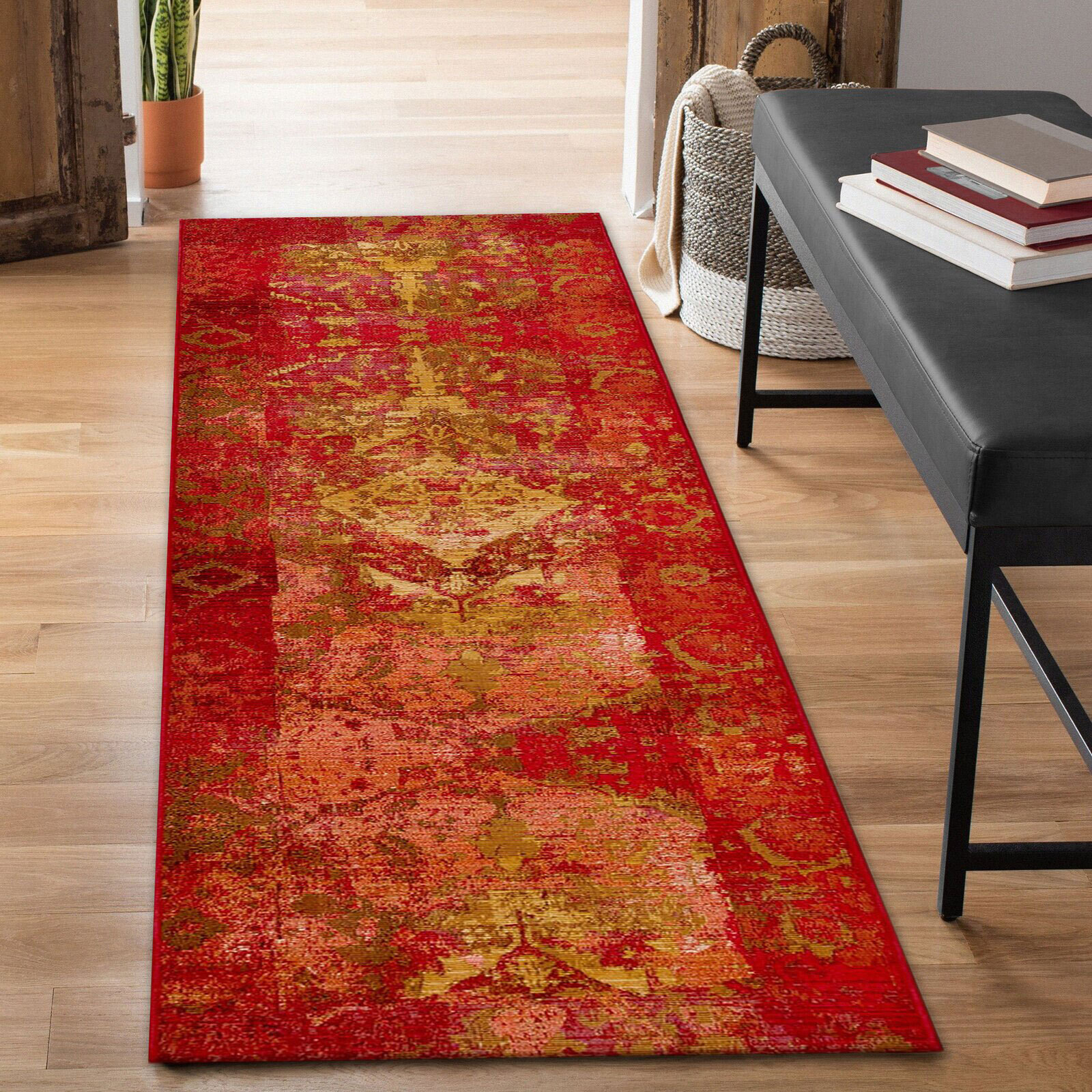 Large View Aperto Transitional Red Rug