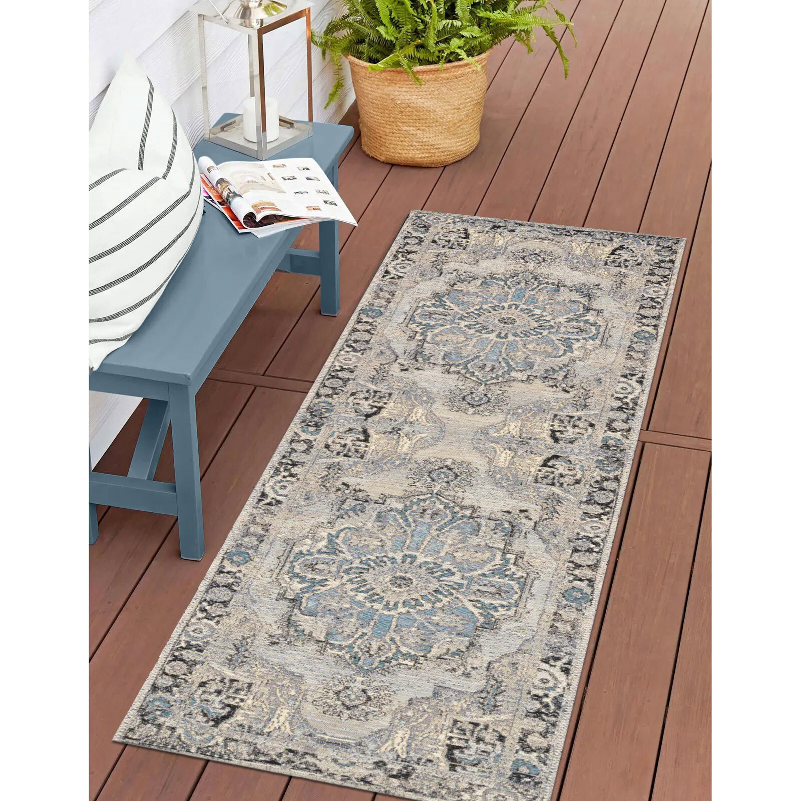 Large View Aperto Medallion Flatweave Rug