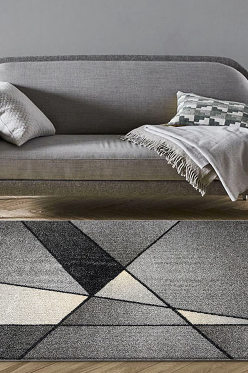Aria Grey Modern Abstract Rug(Size 170 x 120cm)