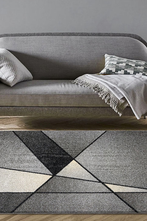 Large View Aria Grey Modern Abstract Rug(Size 170 x 120cm)