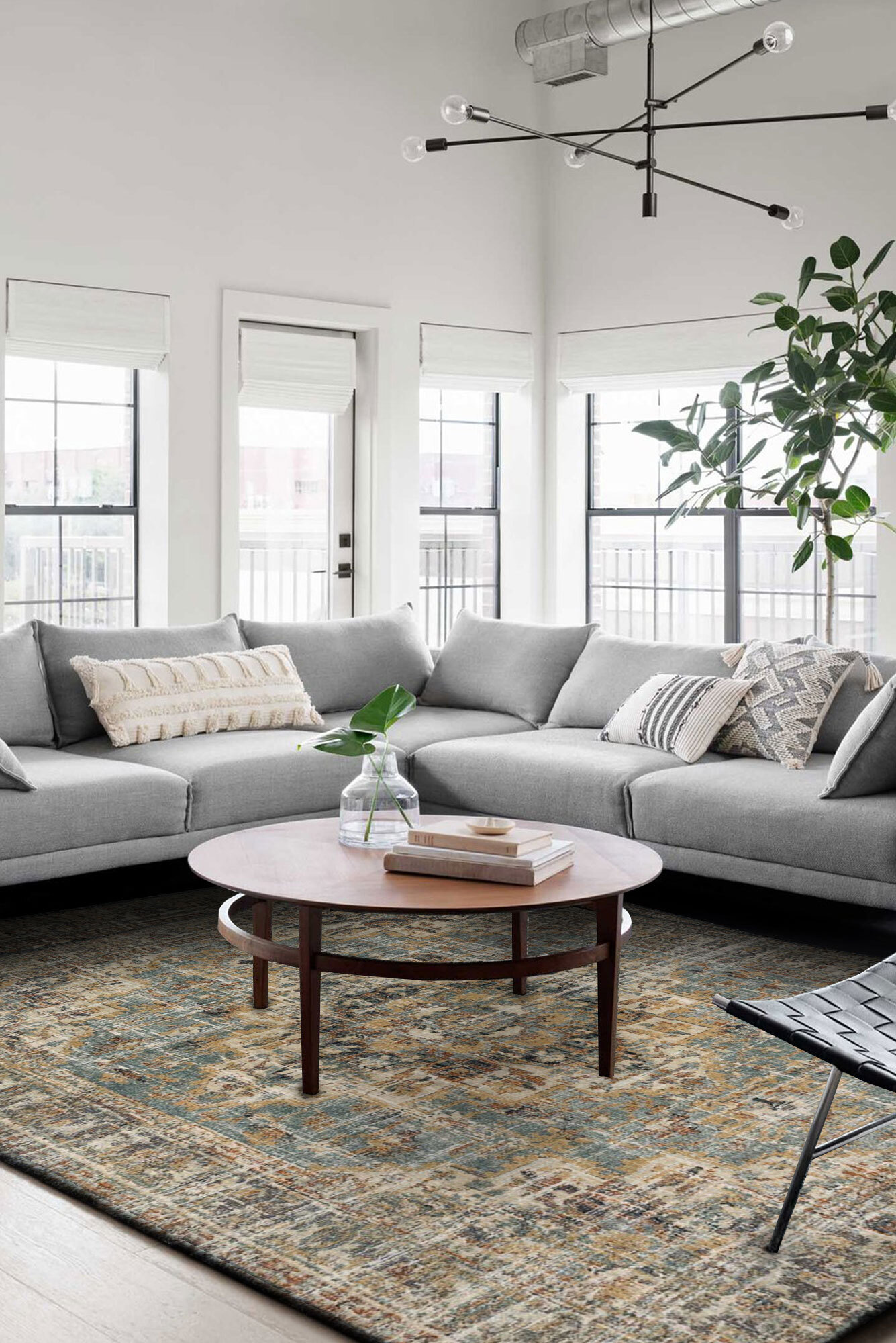 Aram Distressed Vintage Rug(Size 170 x 120cm)