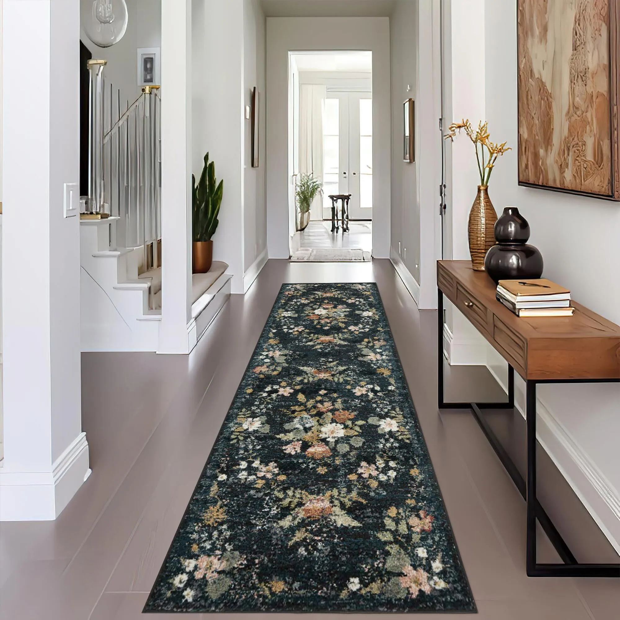 Large View Aubusson Floral Medallion Rug